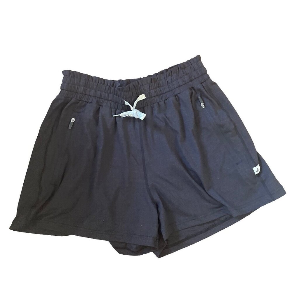 Pioneer Camp Sweat Shorts Men Athletic Medium Black Supsoft Knit Zippered Pocket